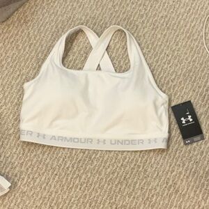 Under Armour White Sports Bra Medium Support